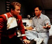 William Shatner et Nicholas Meyer sur le plateau de StarTrek 6